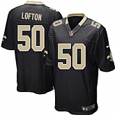 Nike Men & Women & Youth Saints #50 Lofton Black Team Color Game Jersey,baseball caps,new era cap wholesale,wholesale hats